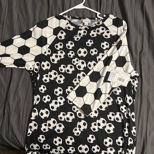 Lularoe Randy with a soccer balls